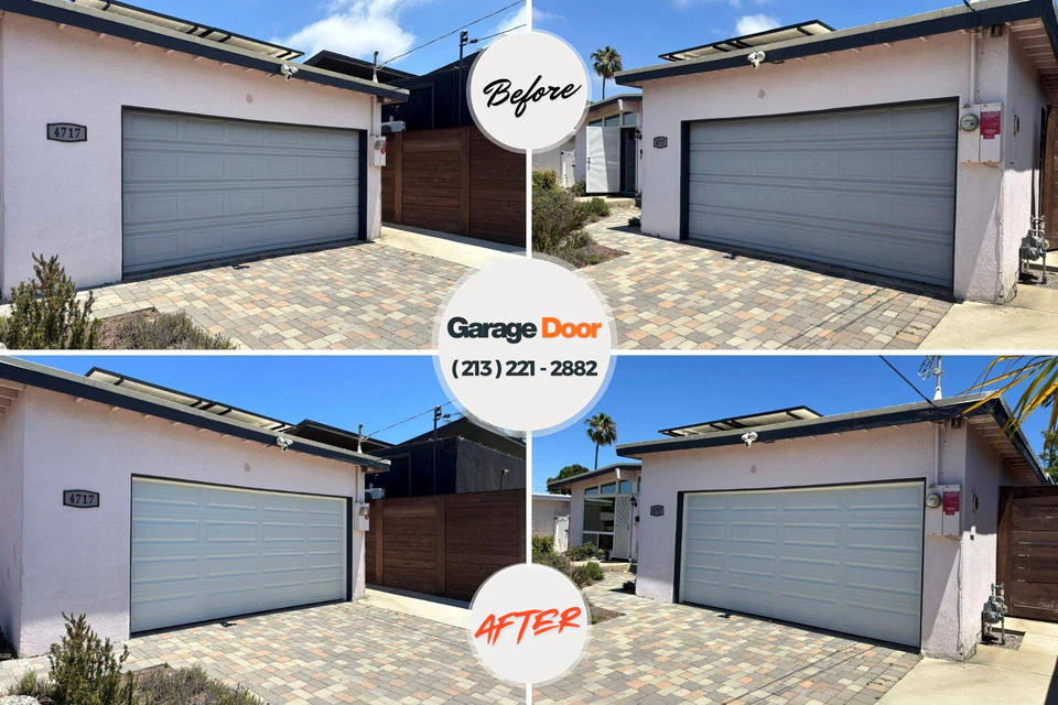 Before and after: garage door repair Napoleon, OH